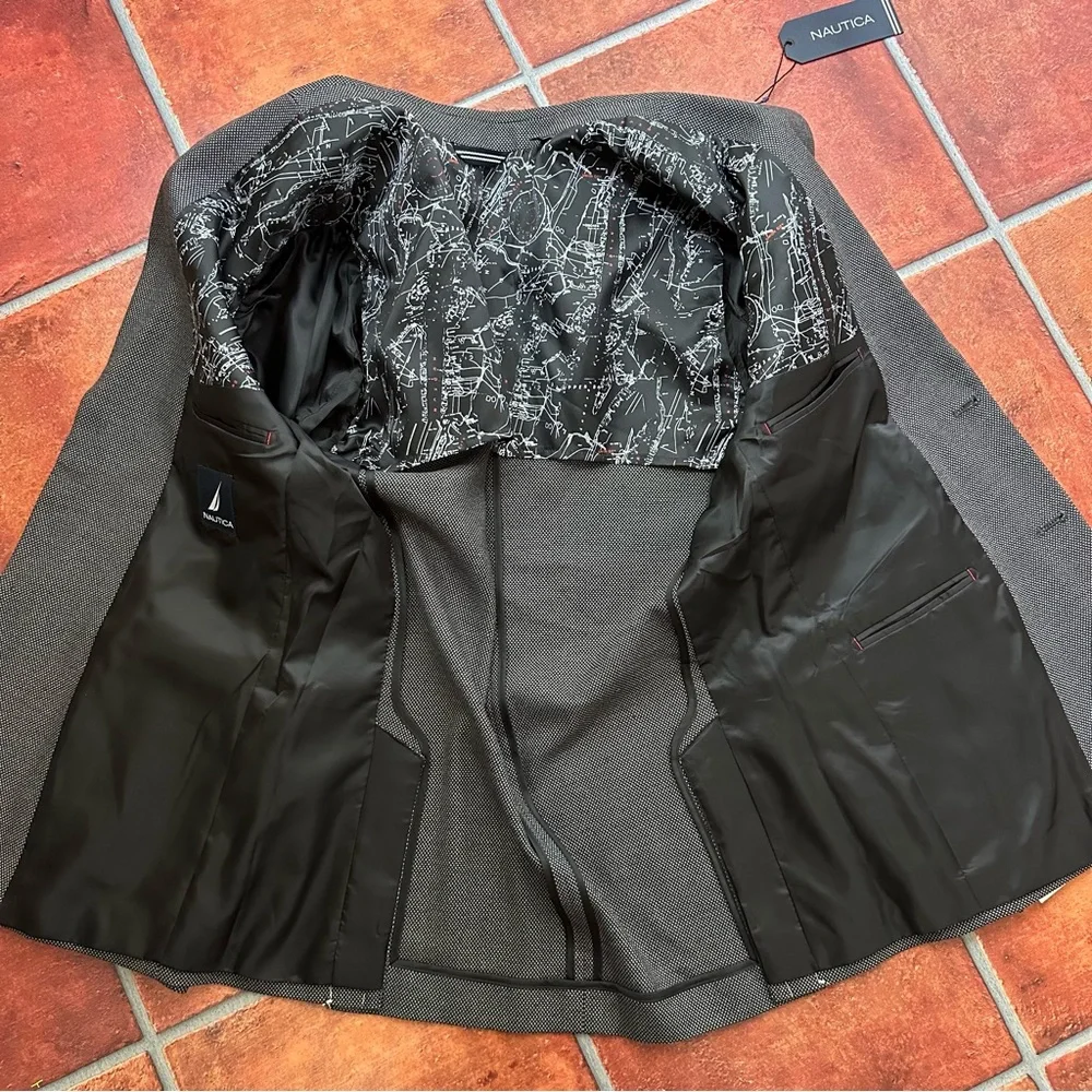 NWT Nautica Active Stretch Charcoal Blazer